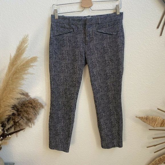 Gap Black & White Patterned Skinny Ankle Pants size 8 - Picture 1 of 8